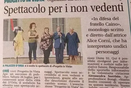 Spettacolo per i non vedenti