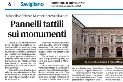 Pannelli tattili sui monumenti