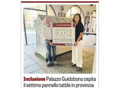 Inclusione Palazzo Guidobono ospita
il settimo pannello tattile in provincia