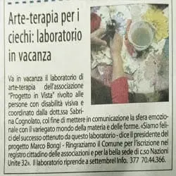 Il Risveglio articolo arte terapia
